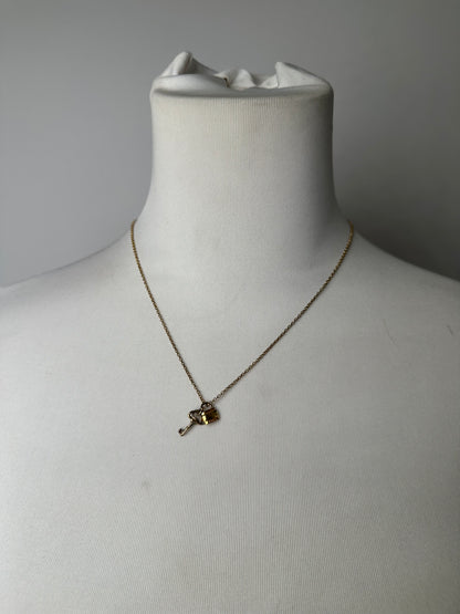Vintage Chloe Gold-Tone Charm Necklace France