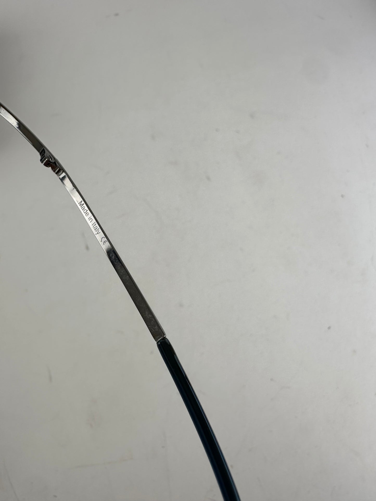 Vintage Celine Paris Rimless Sunglasses Silver Blue