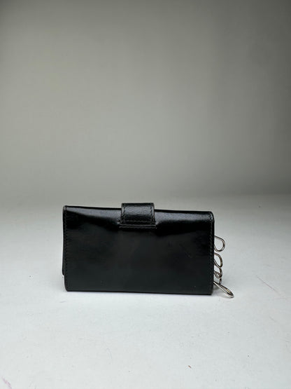 Vintage Celine Paris Leather Key Holder Black