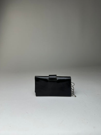 Vintage Celine Paris Leather Key Holder Black