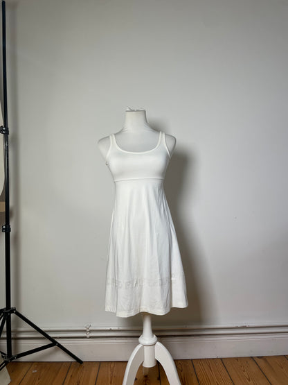 Vintage Fendi Logo Bodycon Dress White XS