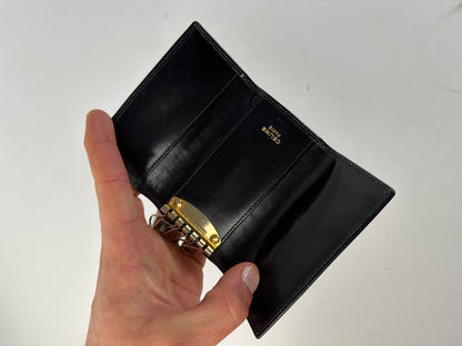 Vintage Celine Paris Leather Key Holder Black