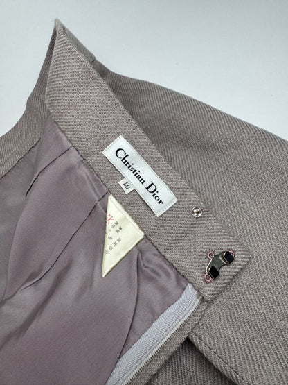 Vintage Dior Wool Skirt Ecru LL