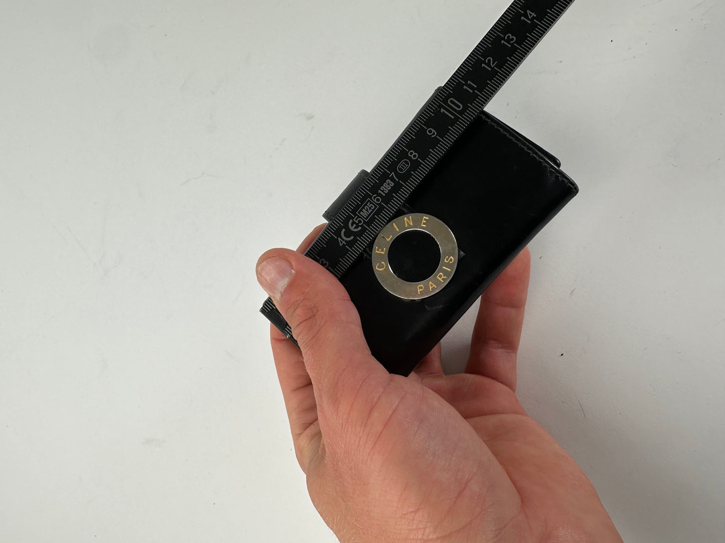 Vintage Celine Paris Leather Key Holder Black