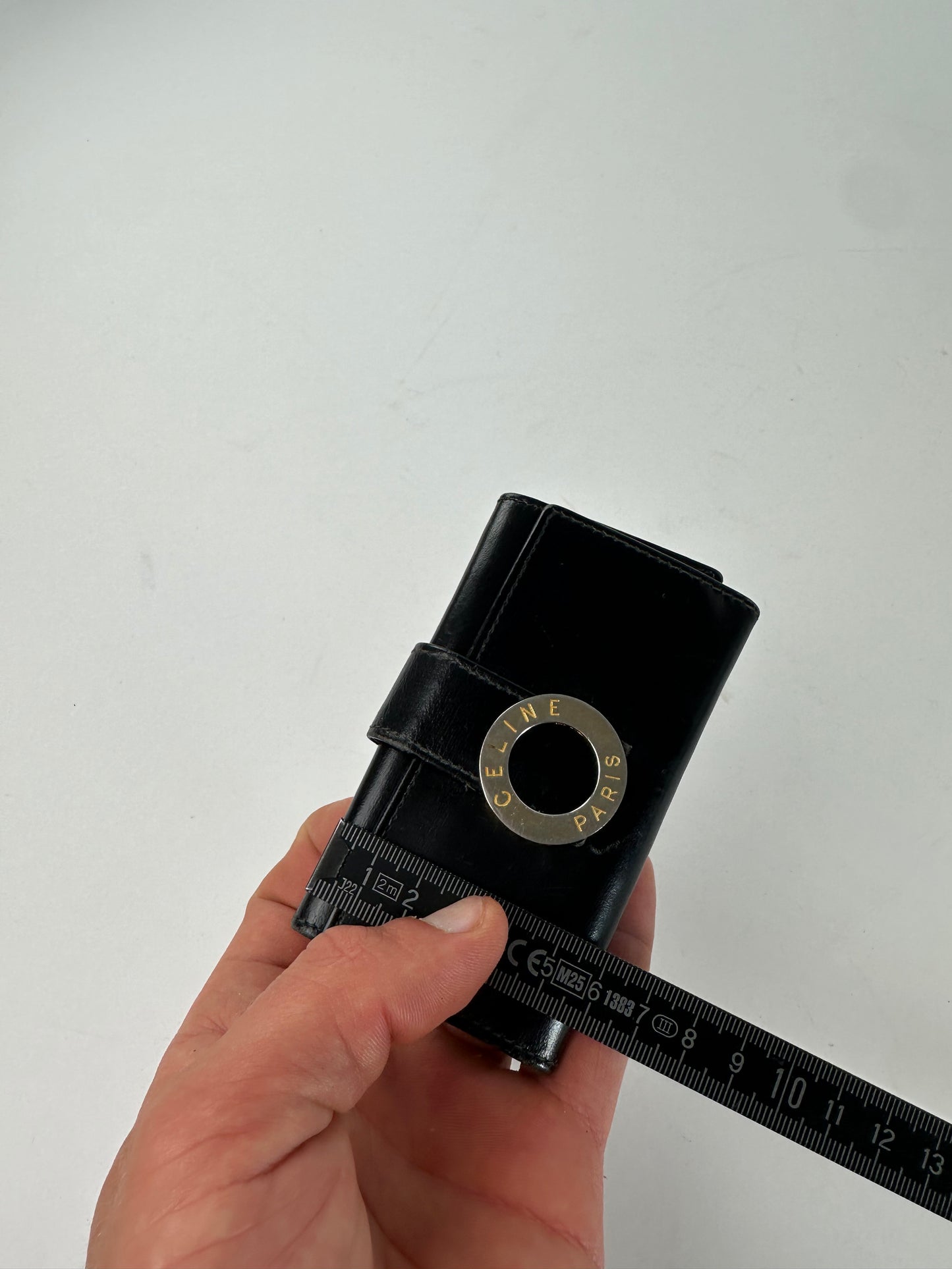 Vintage Celine Paris Leather Key Holder Black