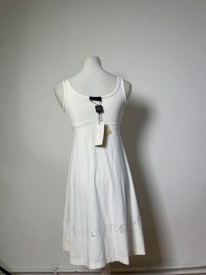 Vintage Fendi Logo Bodycon Dress White XS