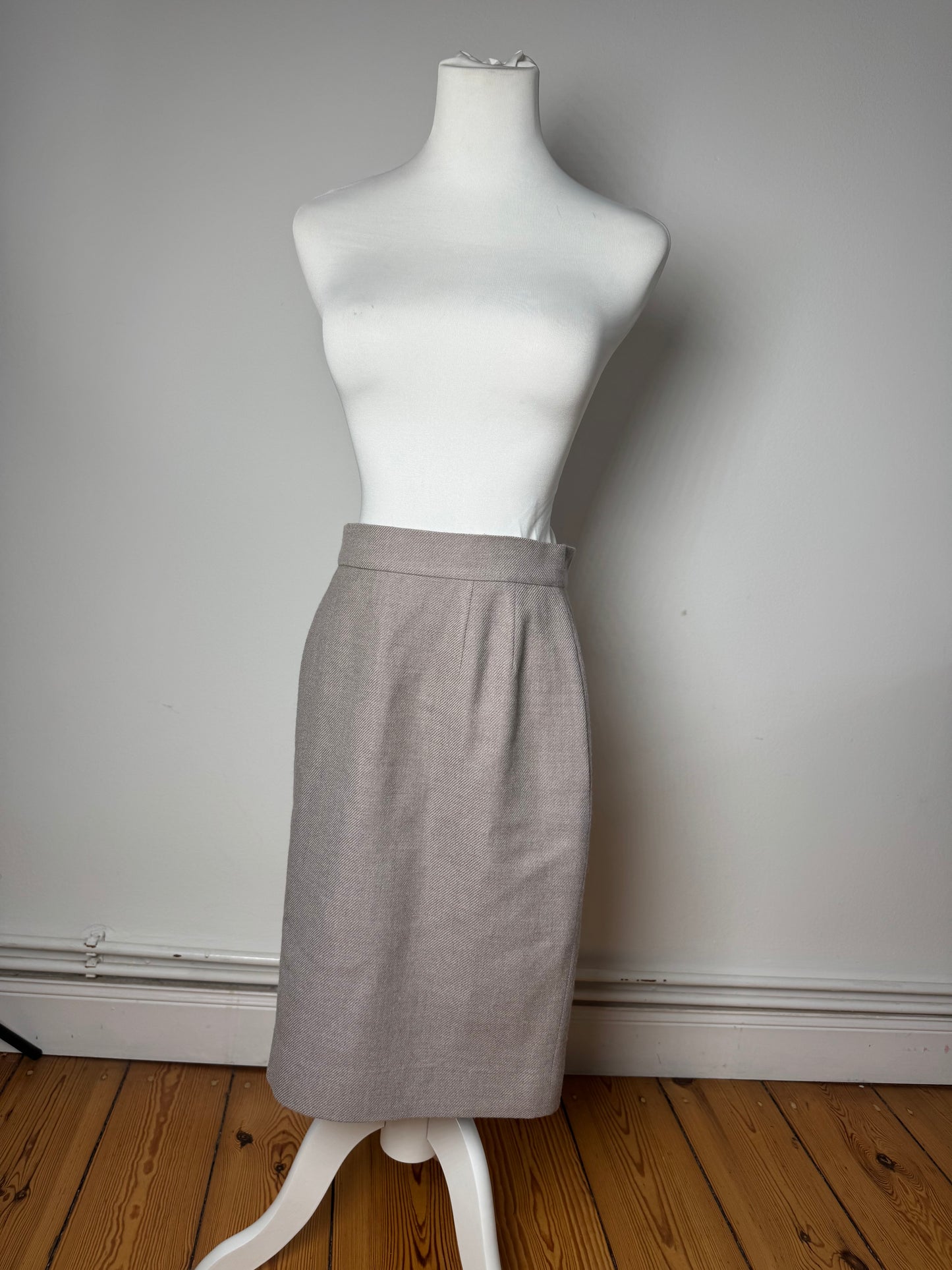 Vintage Dior Wool Skirt Ecru LL