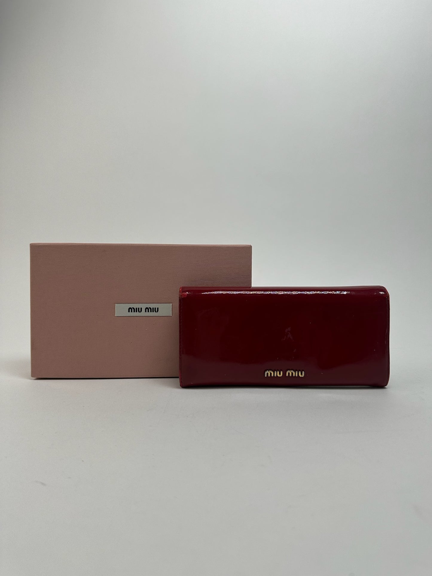 Vintage Miu Miu Patent Leather wallet pink