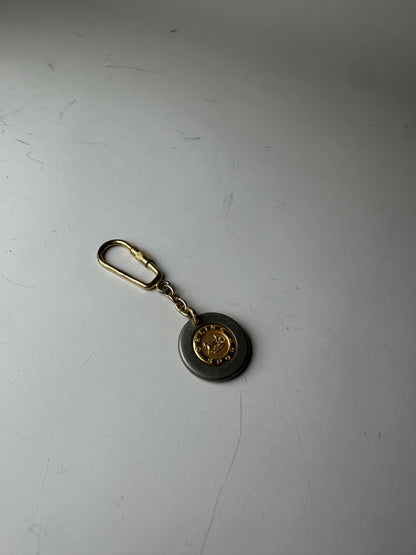 Vintage Celine Metal Keychain Gold Silver