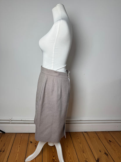 Vintage Dior Wool Skirt Ecru LL