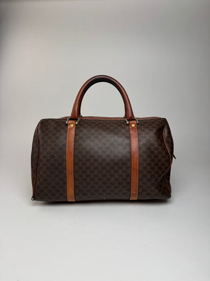 Vintage Celine Monogram Mini Boston Leather bag brown