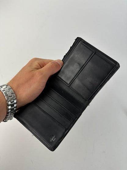 Vintage Cartier Leather Bifold Wallet Black