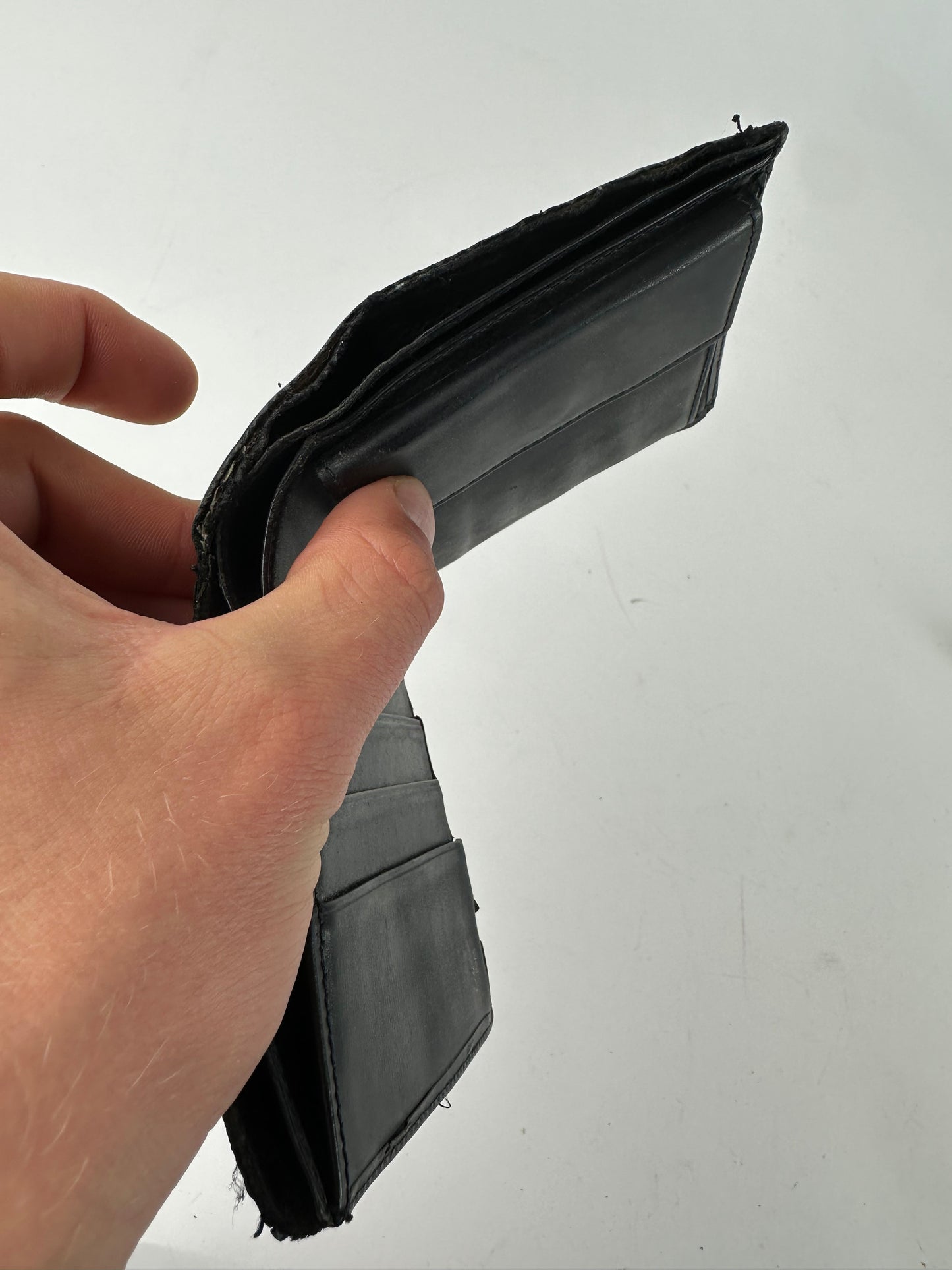 Vintage Cartier Leather Bifold Wallet Black