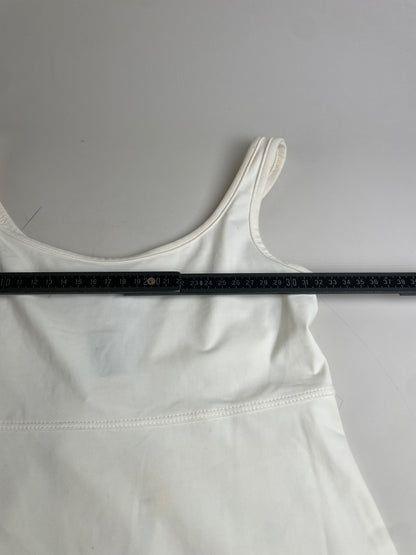 Vintage Fendi Logo Bodycon Dress White XS