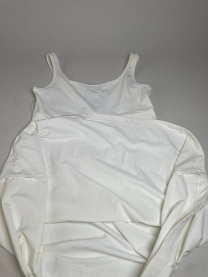 Vintage Fendi Logo Bodycon Dress White XS