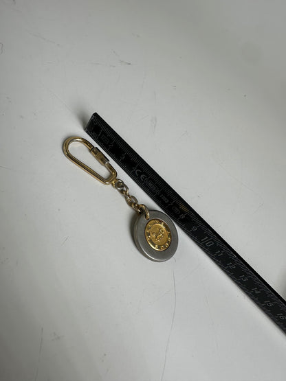 Vintage Celine Metal Keychain Gold Silver