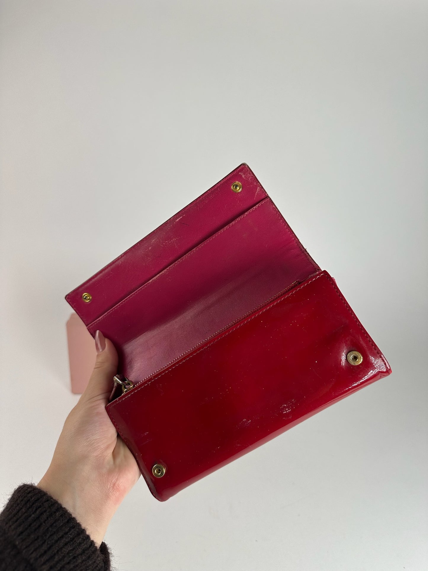 Vintage Miu Miu Patent Leather wallet pink