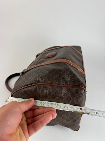 Vintage Celine Monogram Mini Boston Leather bag brown