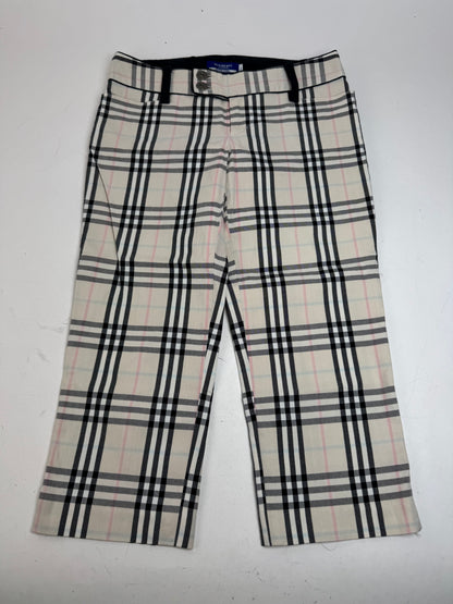 Vintage Burberry Nova Check Cotton 3/4 Pants 36/S