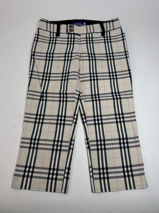 Vintage Burberry Nova Check Cotton 3/4 Pants 36/S