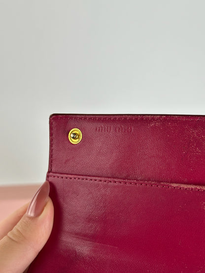 Vintage Miu Miu Patent Leather wallet pink