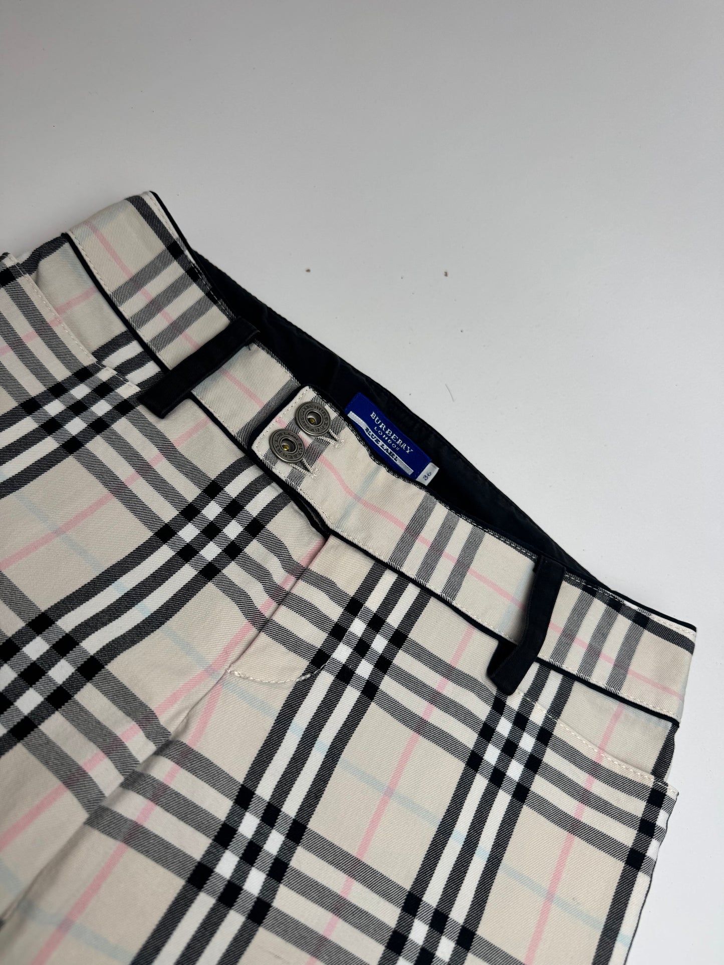 Vintage Burberry Nova Check Cotton 3/4 Pants 36/S