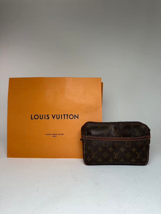 Vintage Louis Vuitton Monogram Clutch Brown