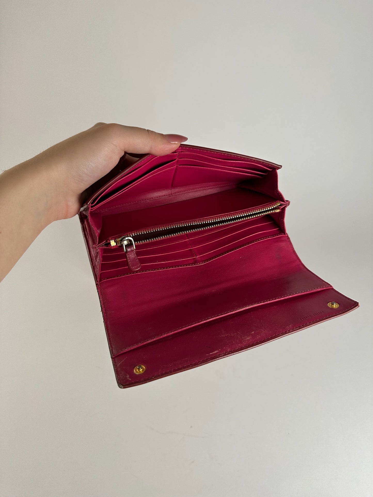 Vintage Miu Miu Patent Leather wallet pink