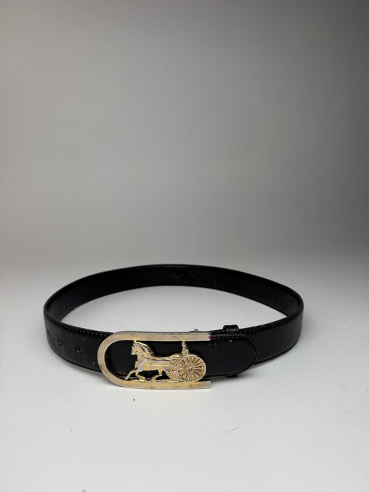 Vintage Celine Leather belt Black