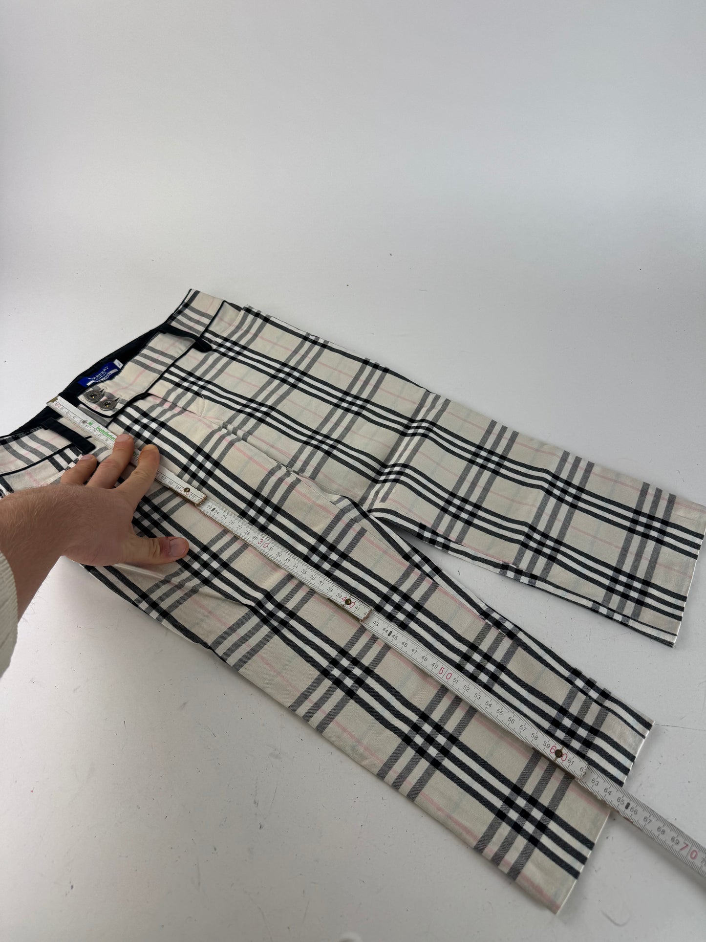 Vintage Burberry Nova Check Cotton 3/4 Pants 36/S