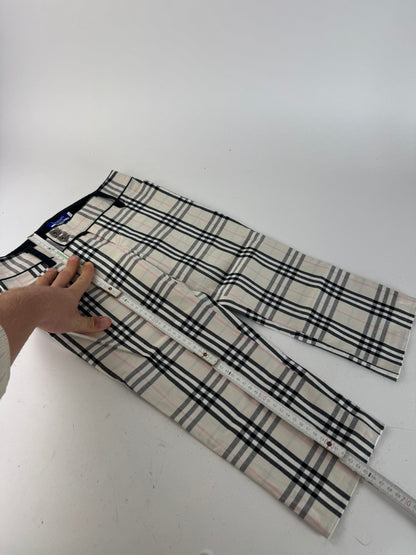 Vintage Burberry Nova Check Cotton 3/4 Pants 36/S