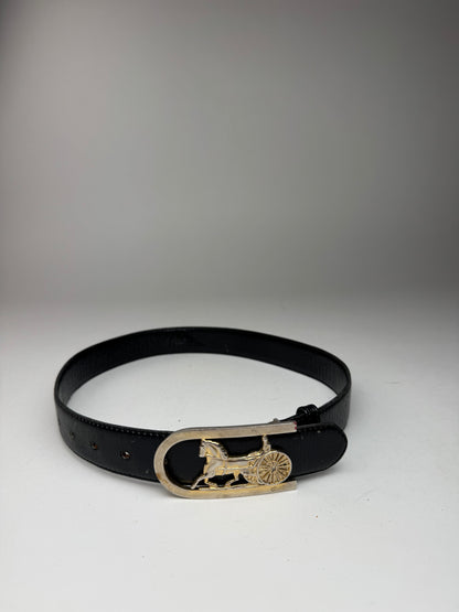 Vintage Celine Leather belt Black