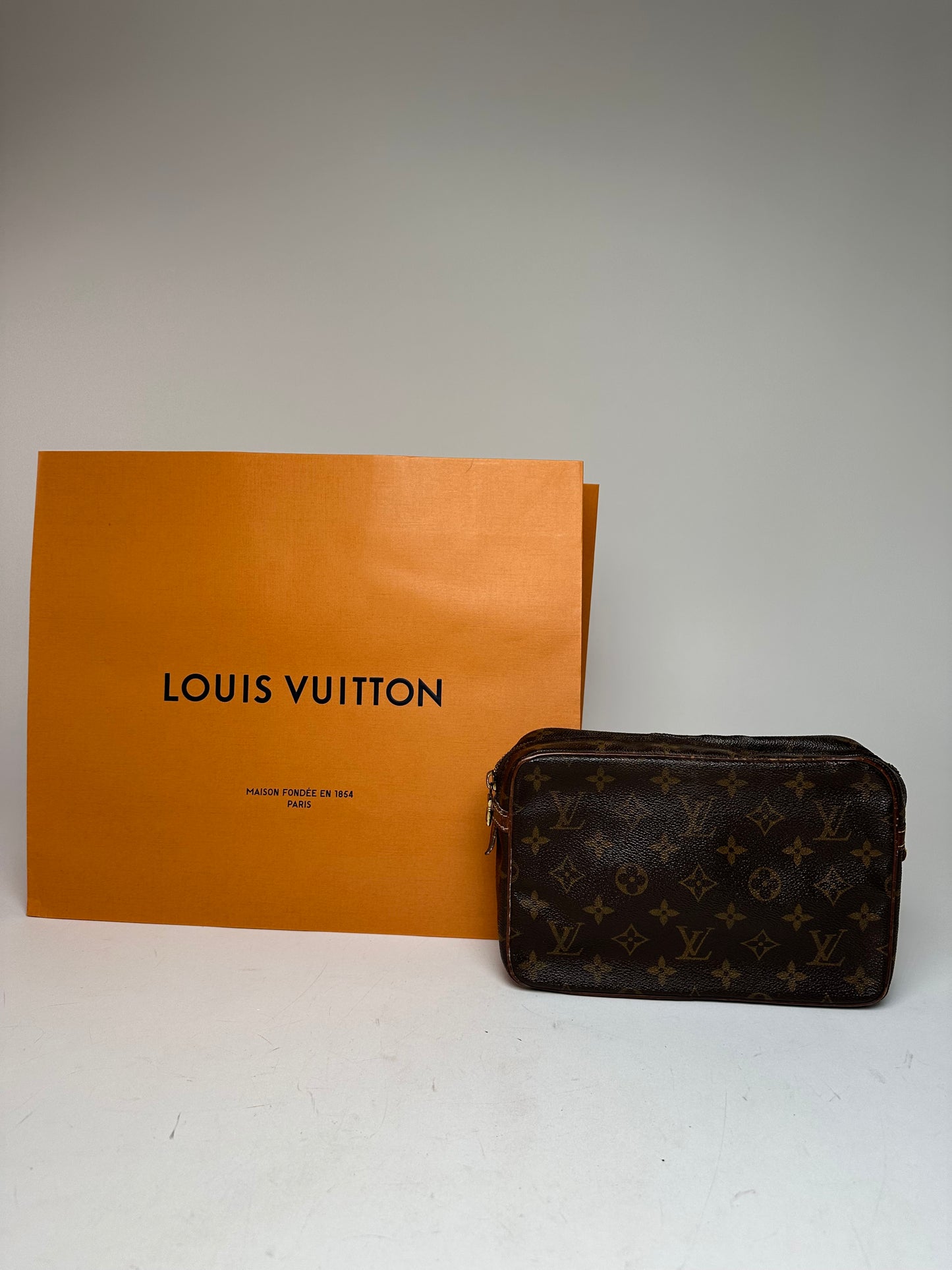 Vintage Louis Vuitton Monogram Clutch Brown