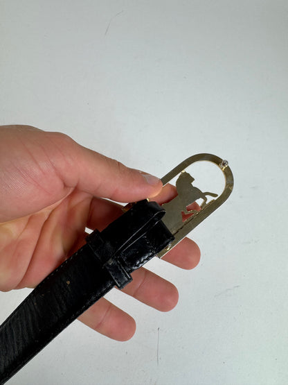 Vintage Celine Leather belt Black