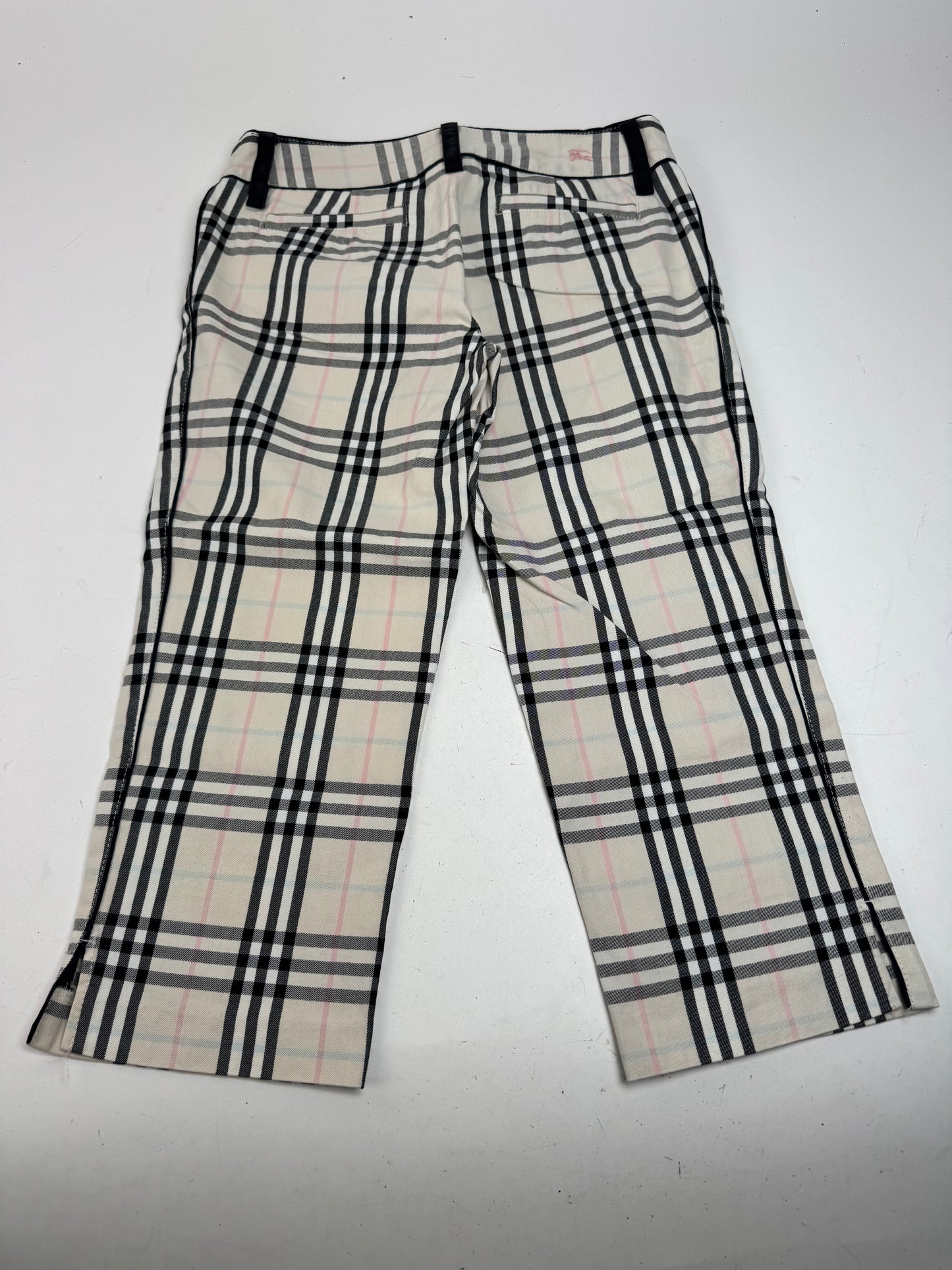 Vintage Burberry Nova Check Cotton 3/4 Pants 36/S