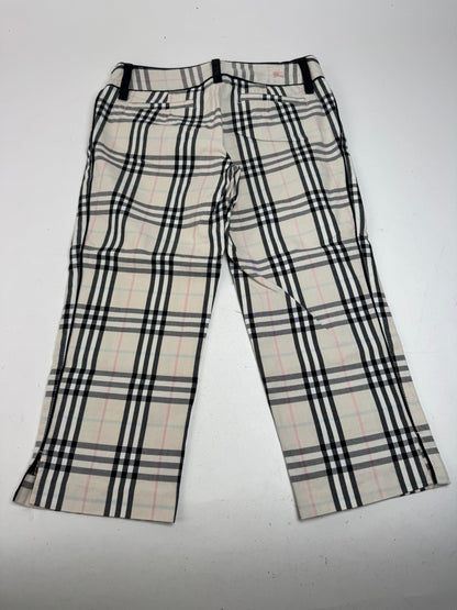 Vintage Burberry Nova Check Cotton 3/4 Pants 36/S