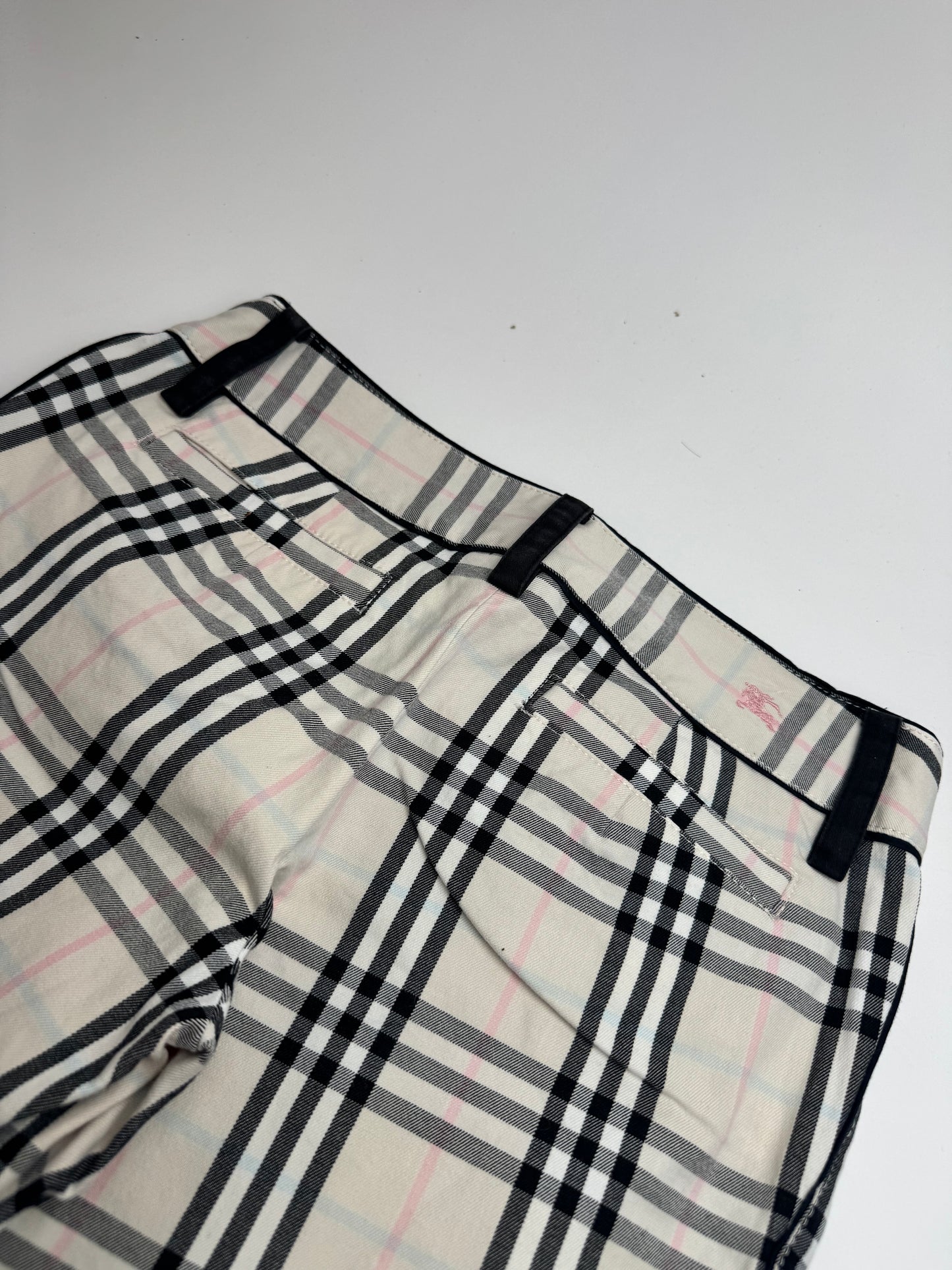Vintage Burberry Nova Check Cotton 3/4 Pants 36/S