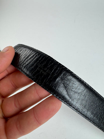 Vintage Celine Leather belt Black