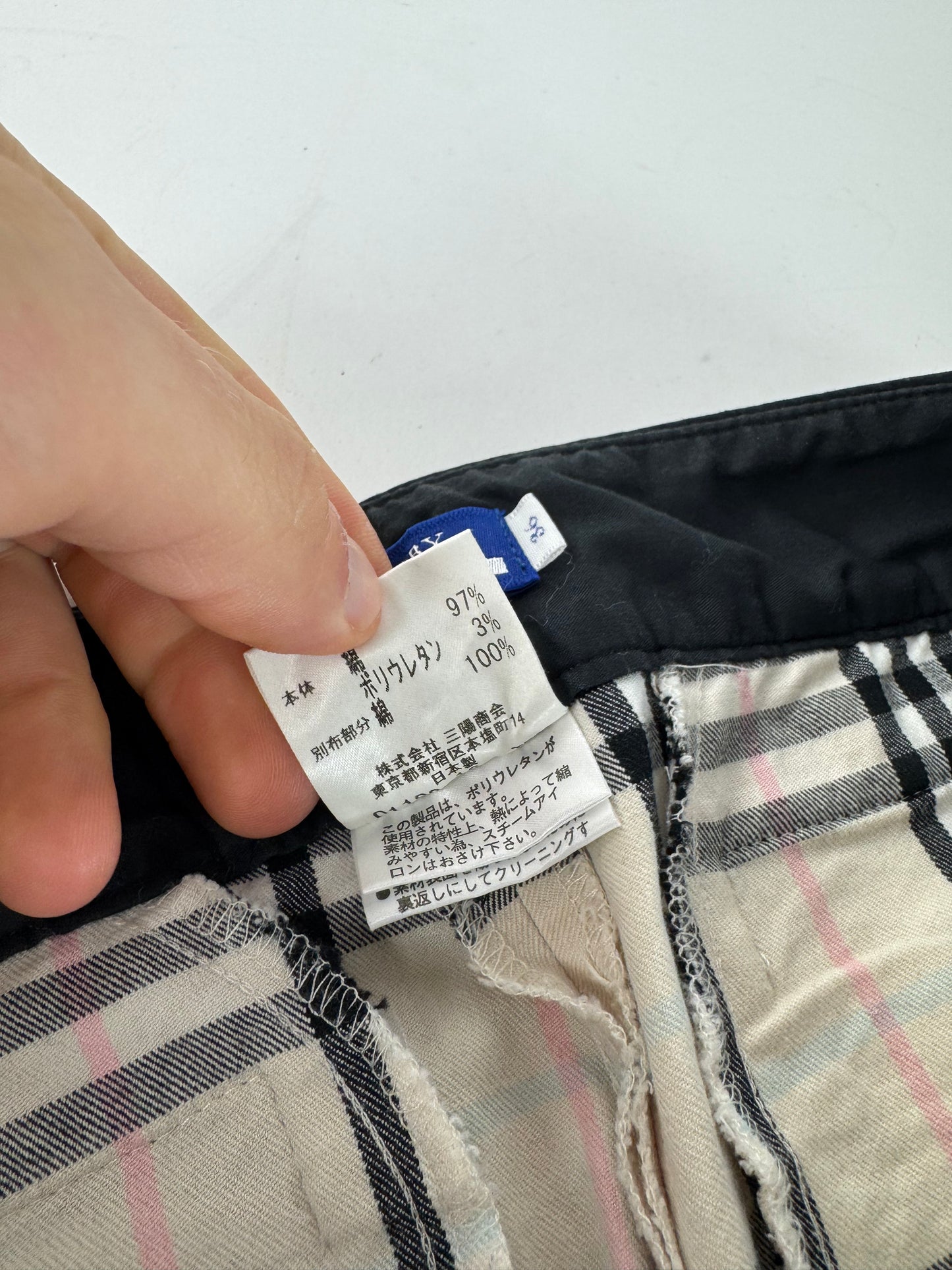 Vintage Burberry Nova Check Cotton 3/4 Pants 36/S