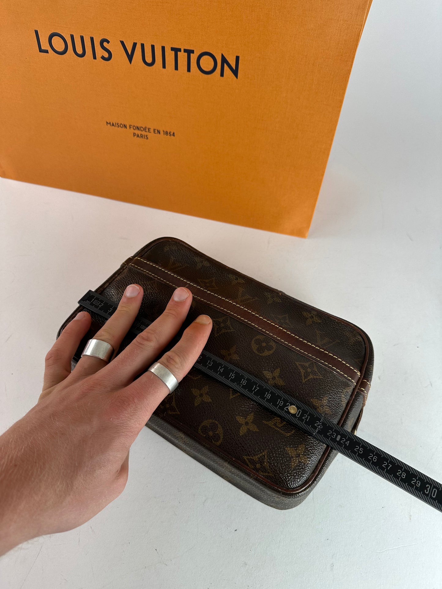 Vintage Louis Vuitton Monogram Clutch Brown