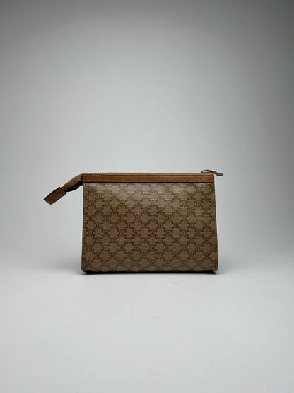 Vintage Celine Paris Leather Clutch beige