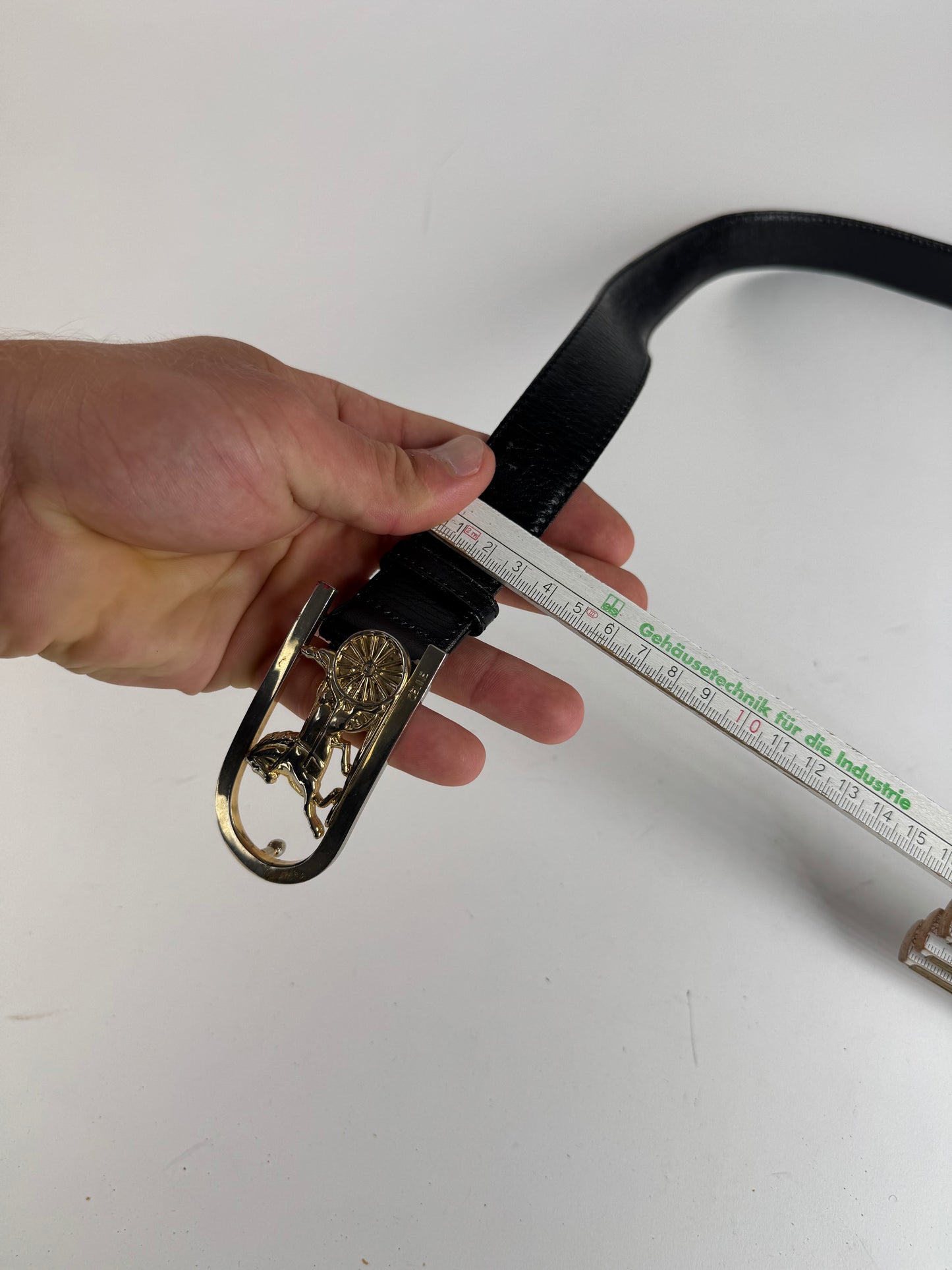 Vintage Celine Leather belt Black