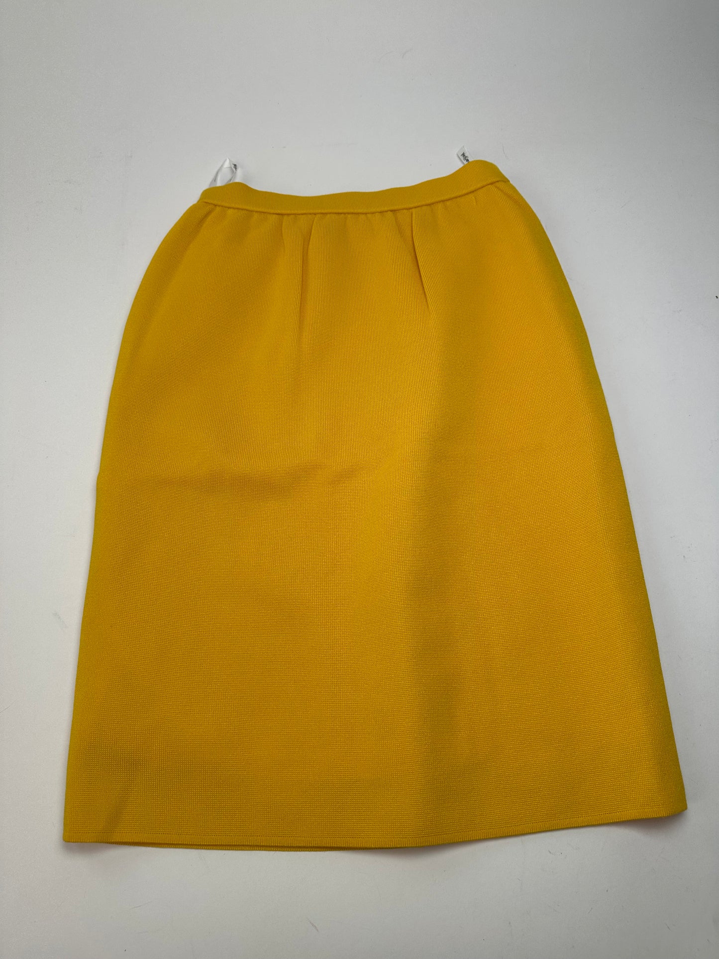 Vintage Yves Saint Laurent Marigold Yellow Wool Pencil Skirt