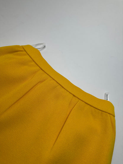 Vintage Yves Saint Laurent Marigold Yellow Wool Pencil Skirt