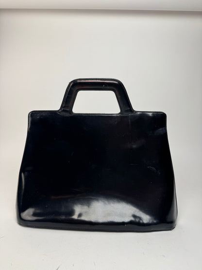 Vintage Salvatore Ferragamo Patent Leather Bag black