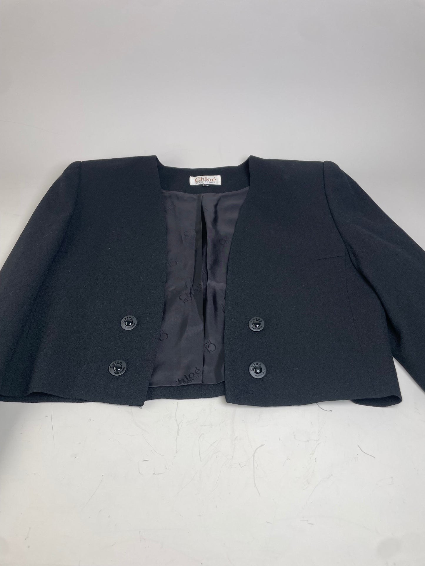 Vintage Chloe Wool Blend Jacket Black L