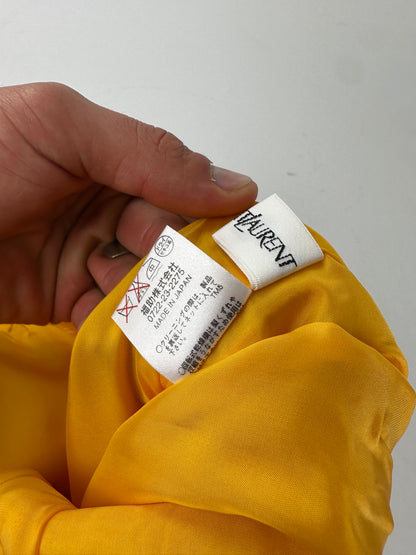 Vintage Yves Saint Laurent Marigold Yellow Wool Pencil Skirt