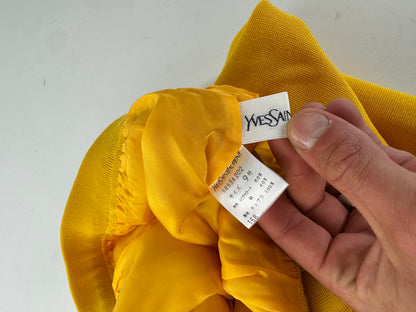 Vintage Yves Saint Laurent Marigold Yellow Wool Pencil Skirt