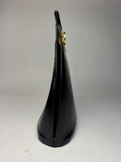Vintage Salvatore Ferragamo Patent Leather Bag black