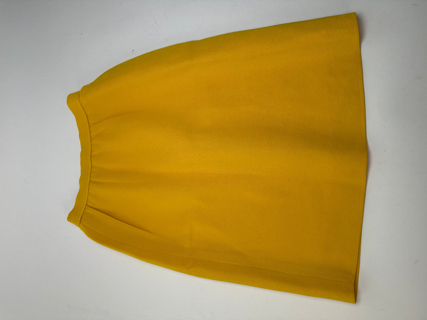 Vintage Yves Saint Laurent Marigold Yellow Wool Pencil Skirt